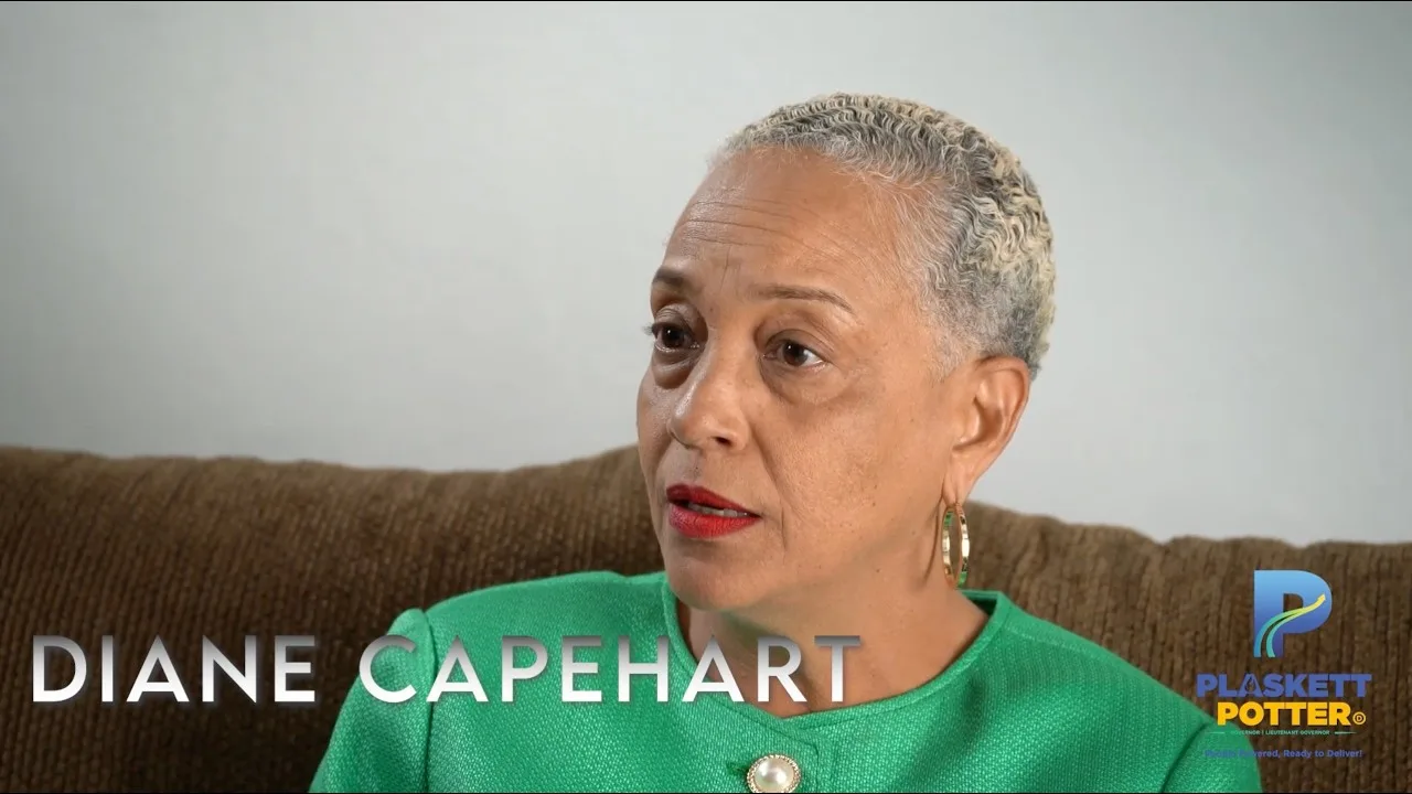 Video thumbnail of Diane Capehart endorsing Plaskett and Potter.