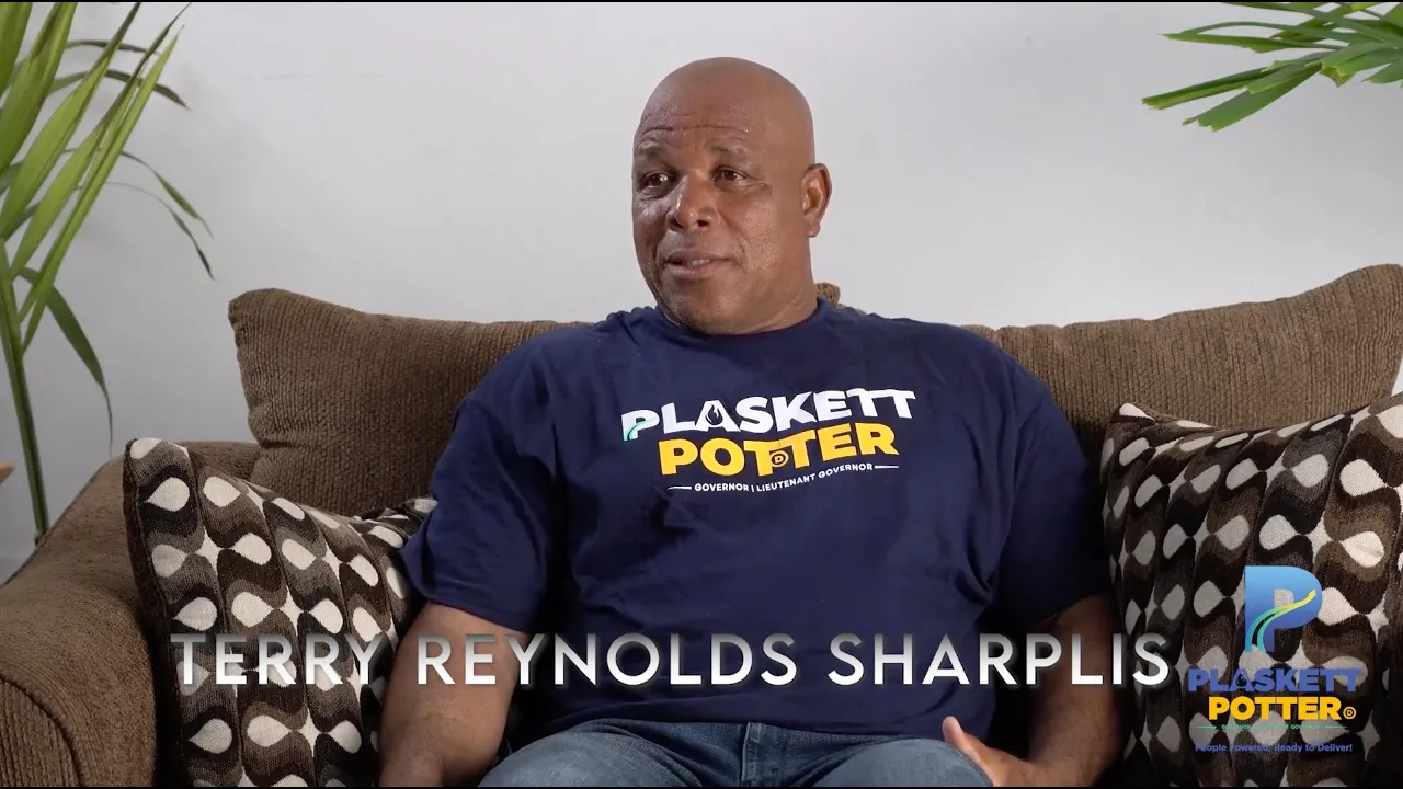 Video thumbnail of Terry Reynold Sharplis endorsing Plaskett and Potter.