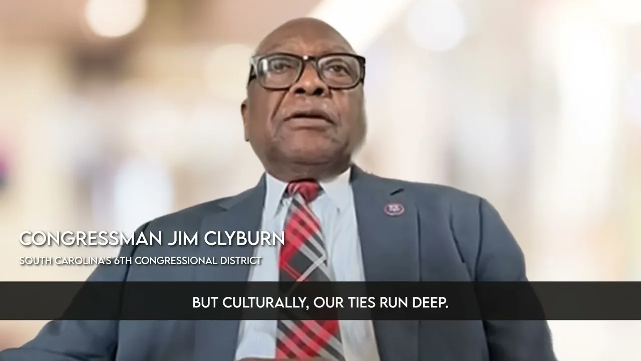 Video thumbnail of Rep. Jim Clyburn endorsing Plaskett and Potter.
