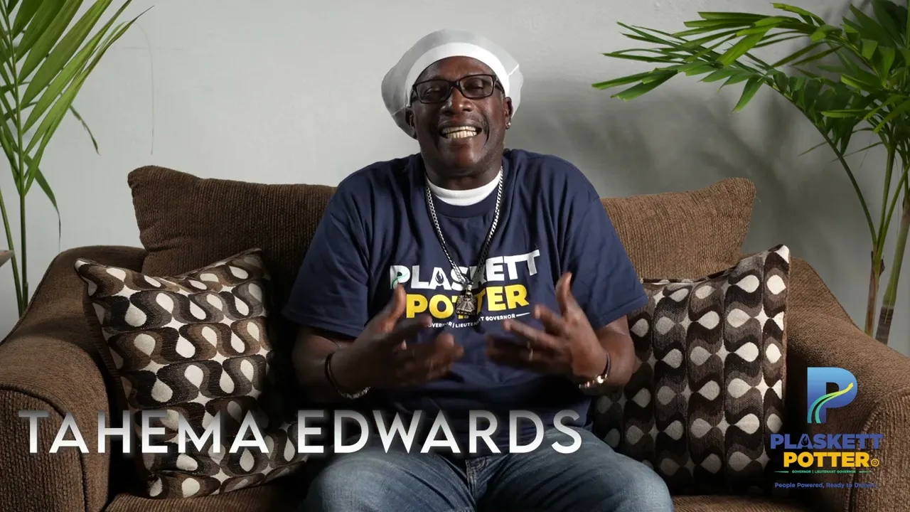 Video thumbnail of Tahema Edwards endorsing Plaskett and Potter.